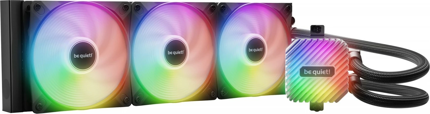 Vodno hlajenje za procesor 360 mm AIO ARGB, 3 ventilatorji, črno — Be quiet! Light Loop