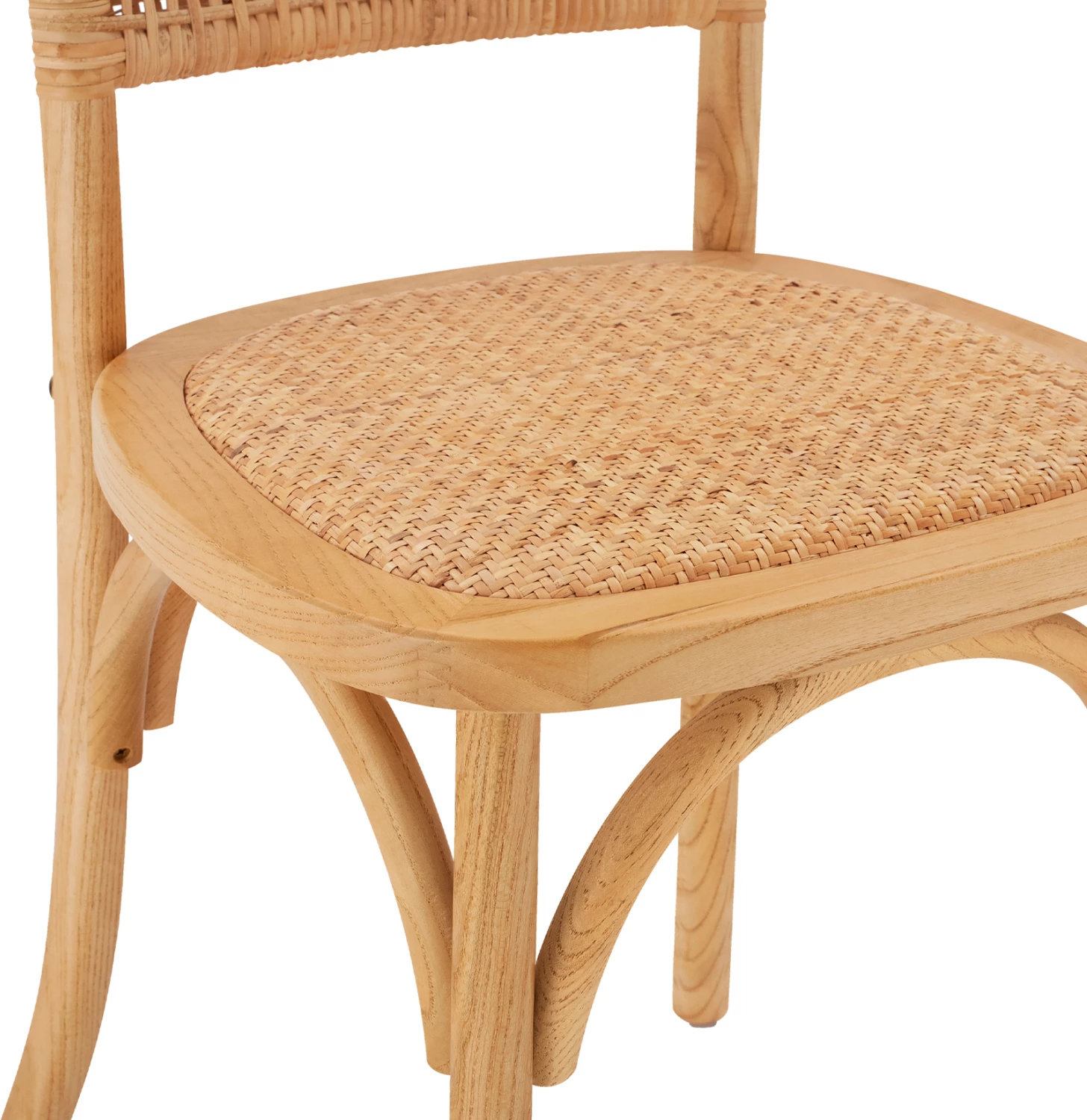 Lesen stol z ratanom v naravnem odtenku FH8752.01 49x54x89cm