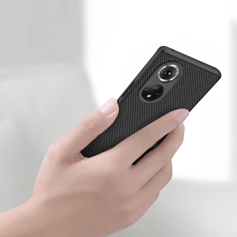 Ovitek z najlonsko teksturo za Honor 50 Pro, Nillkin, črn