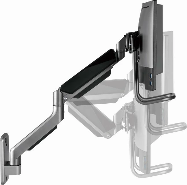 Stenski nosilec za dva monitorja Gembird MA-WA2-02, 17–32 inč, črn