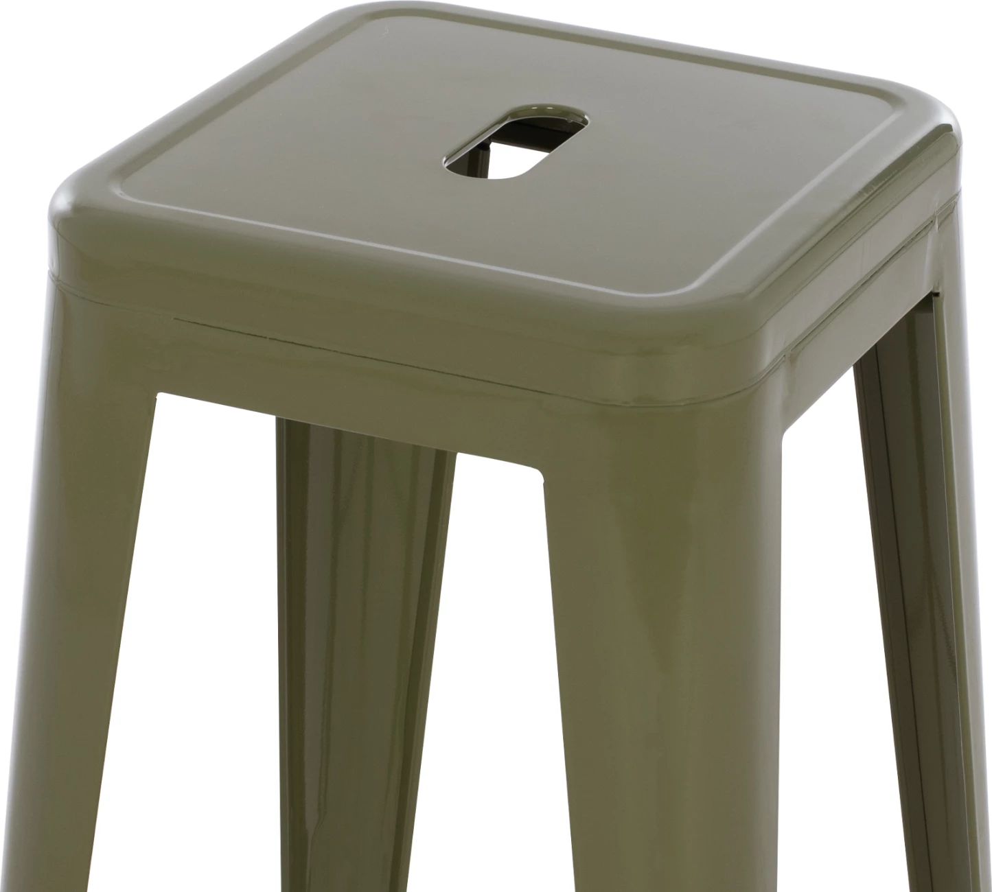 Kovinski barski stol Melita v temno olivno zeleni barvi FH8642.03 43x43x78 cm