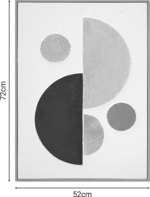 Platno, geometrija I, večbarvno, 52x4.5x72 cm