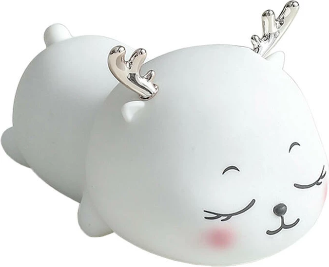 Nočna lučka za otroke SuperFire L07 Little Elk, večbarvna, s časovnikom, bela