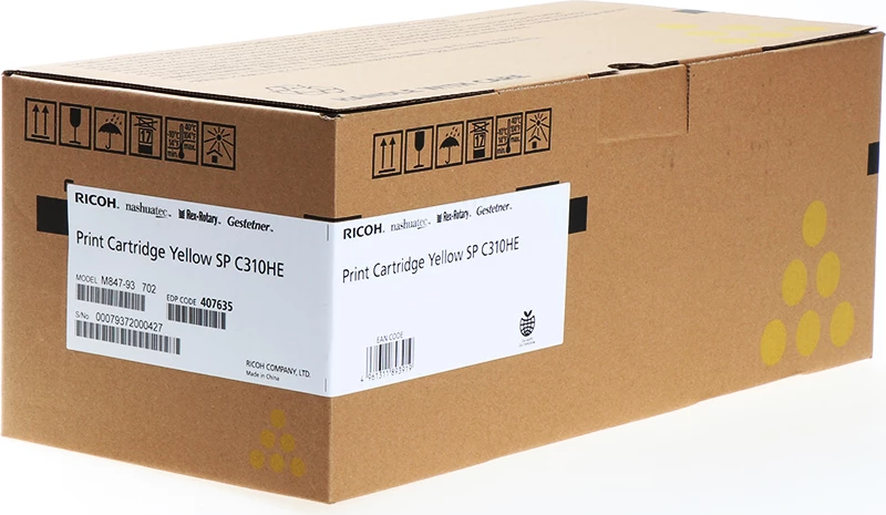Toner kartuša Ricoh Type SP C310HE XL, 6000 strani, rumena