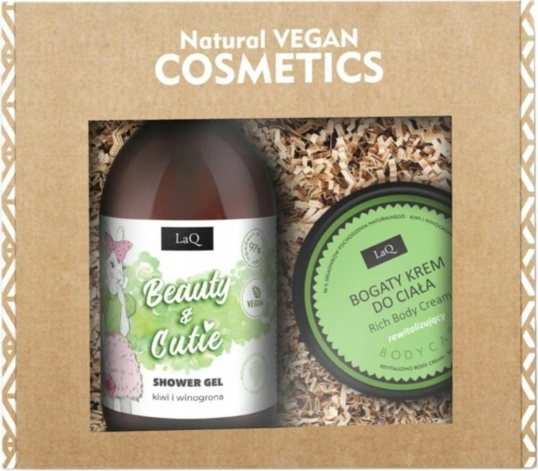 Set za nego telesa 500 ml gel za tuš + 200 ml krema za telo, LaQ Beauty & Cutie, za ženske