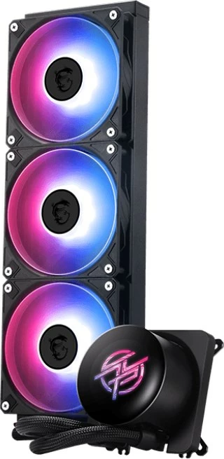 Hladilni sistem z vodo za procesor MSI MPG CORELIQUID P13, 3 ventilatorji 12 cm, črn