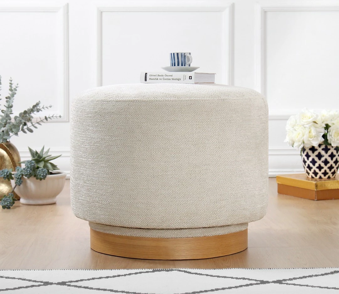 Vrtljivi tabure Atelier del Sofa Turneed, krem