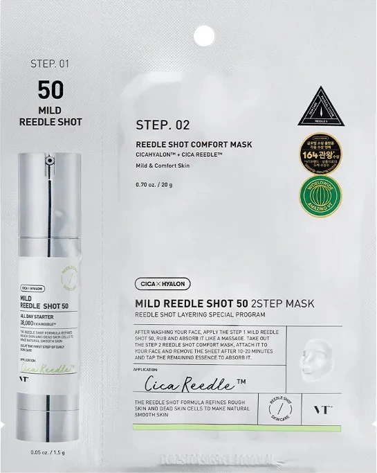 Dvofazna maska za obraz za ženske Reedle Shot 50 2Step, VT Cosmetics, 21,5 g