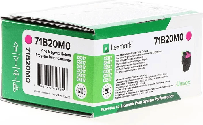 Toner kartuša Lexmark 71B20M0, 2300 strani, magenta