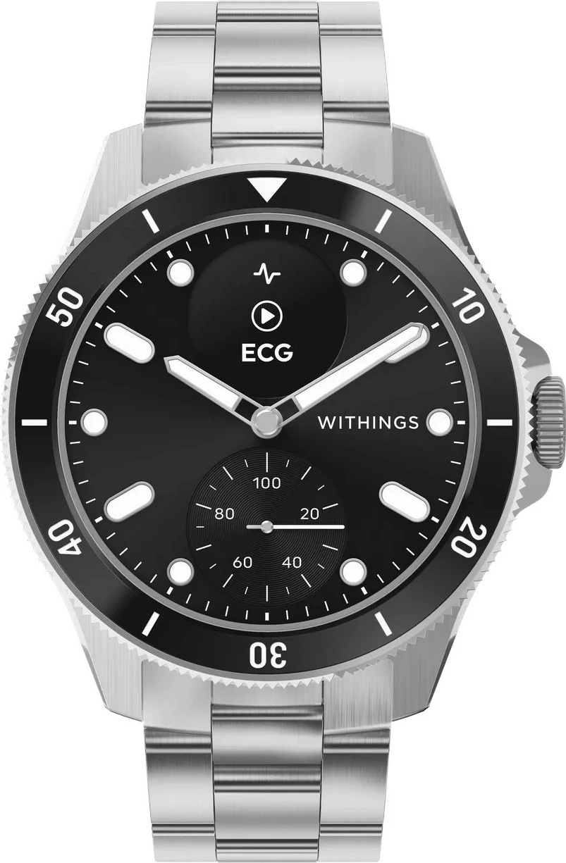 Pametna ura ScanWatch Nova, 1,6 cm, GPS, jeklenega videza — Withings