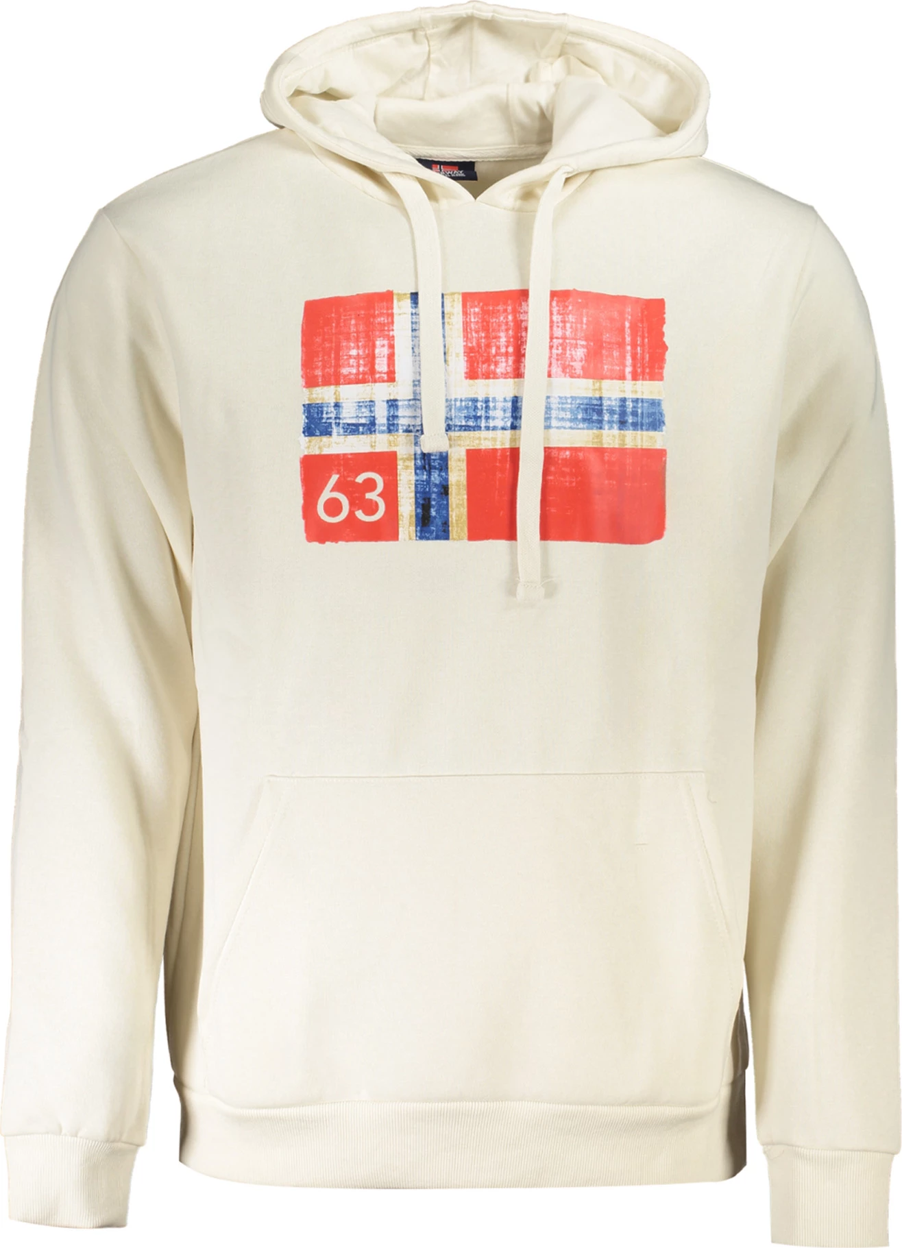 Pulover s kapuco za moške NORWAY 1963, bel