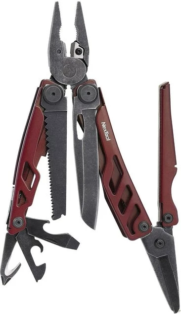 Večnamensko orodje NexTool FLAGSHIP Pro NE20279, 16 funkcij, z pasno torbico, rdeč