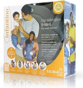 Večfunkcijski nosilec za dojenčke 5-v-1 s sedežem na boku, B-kids, 150300012, 0m+ 5,5–20,4 kg, siv