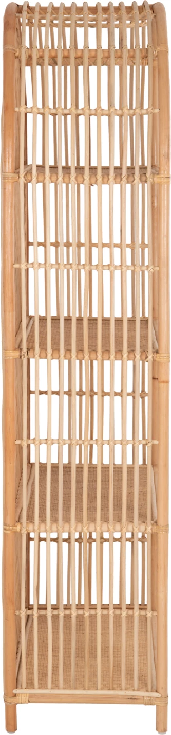 Polica za knjige iz naravnega ratana FH9552, naravna barva, 80x40x182 cm