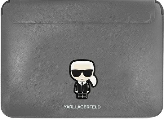 Ovitek za prenosnik 16 inč, srebrn — Karl Lagerfeld Saffiano Ikonik Karl