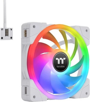 Ventilator za ohišje Thermaltake SWAFAN EX12 RGB 120 mm, 3 kosa, bel