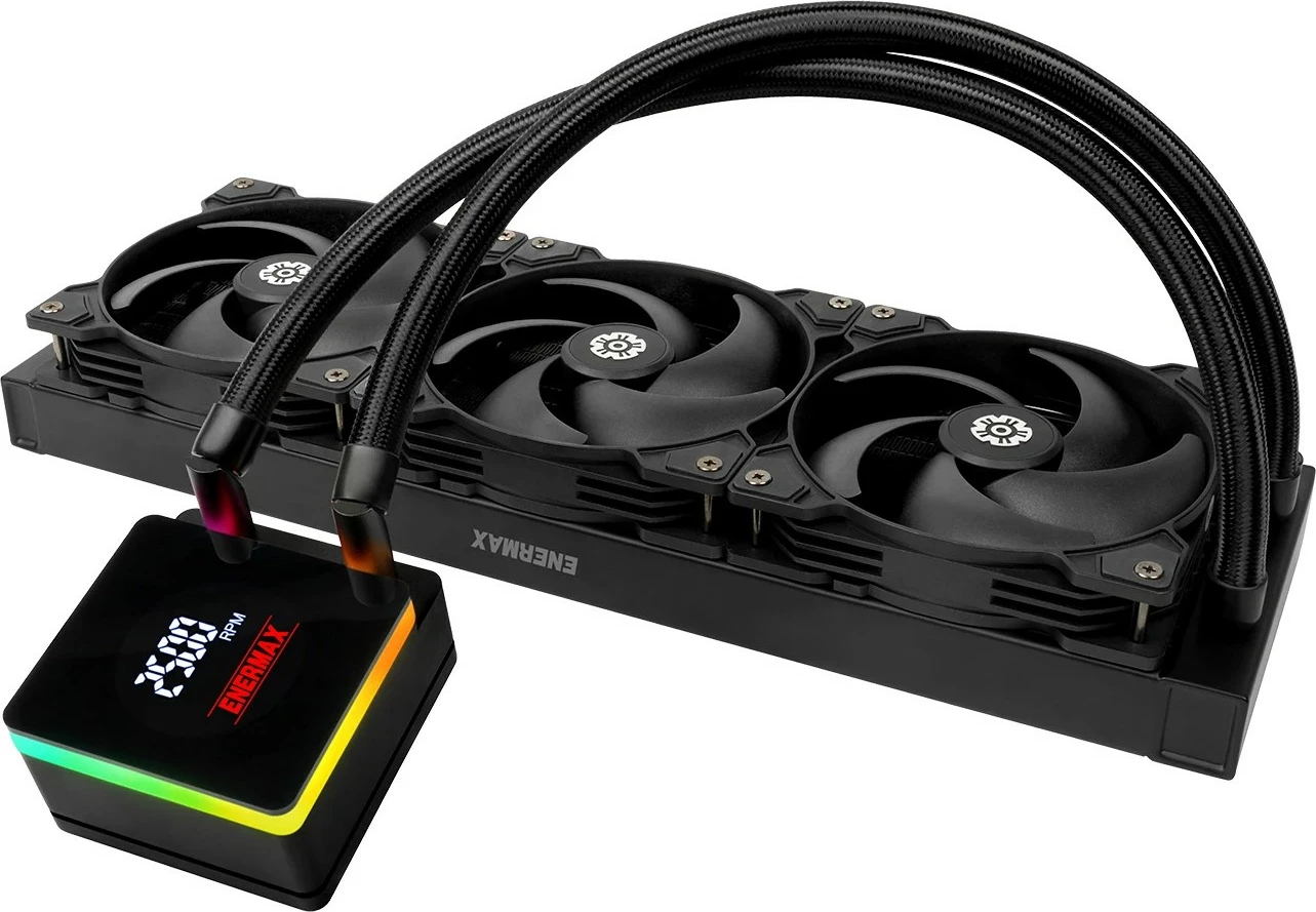 Vodna hladilna enota za procesor LIQTECH XTR z zaslonom, Enermax, črna
