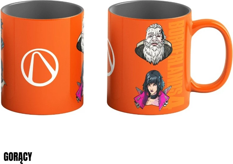 Keramična skodelica Borderlands 4 Good Loot, 450 ml, oranžna