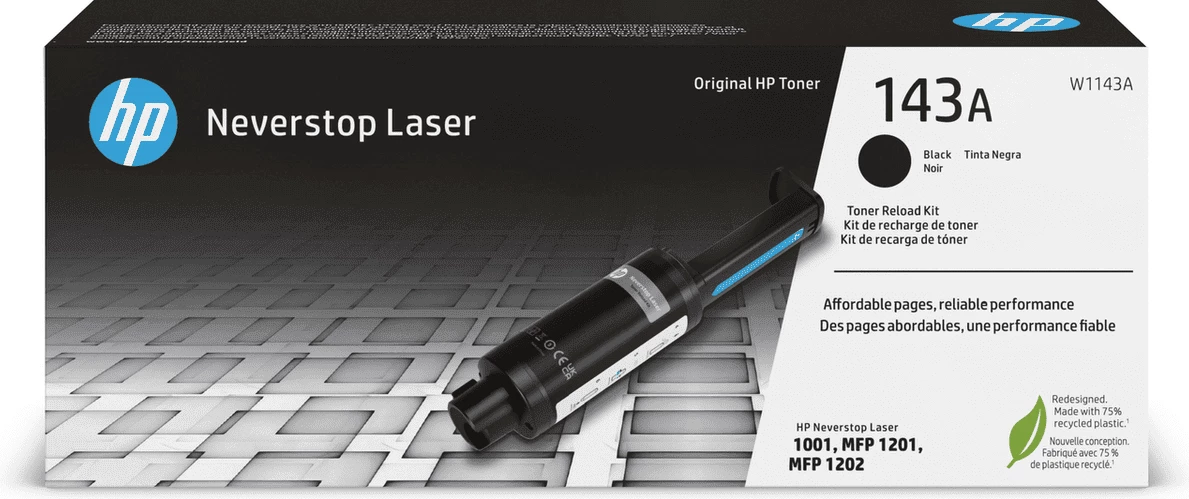 Toner kartuša, 2.500 strani, črna — HP 143A W1143A Neverstop Laser