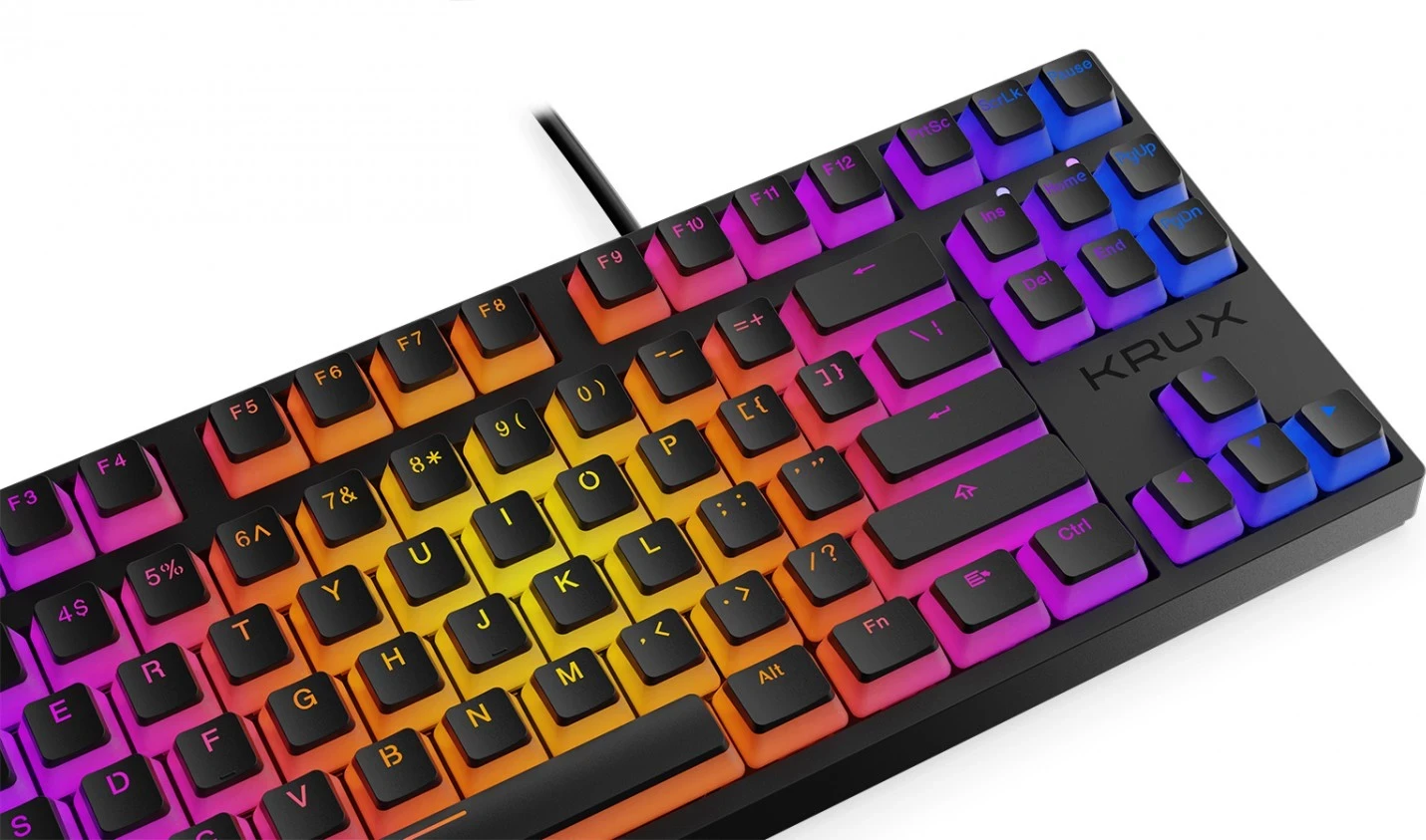 Ergonomska tipkovnica Krux Atax Pro RGB, črna