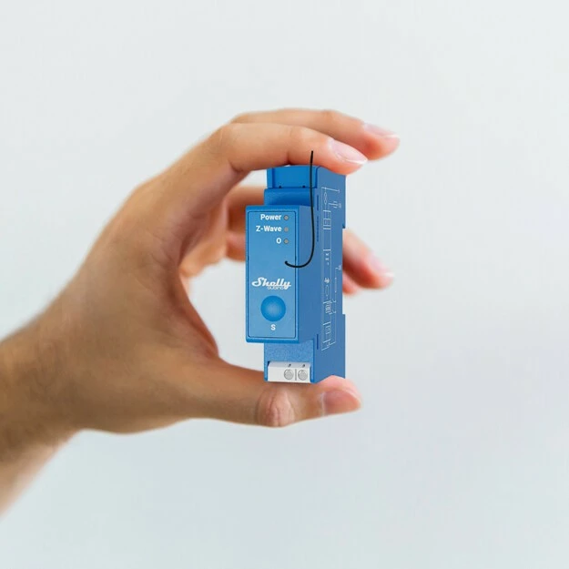 Rele z enim kanalom, Shelly Qubino Wave Pro 1, 25 mW, 1 kanal, moder