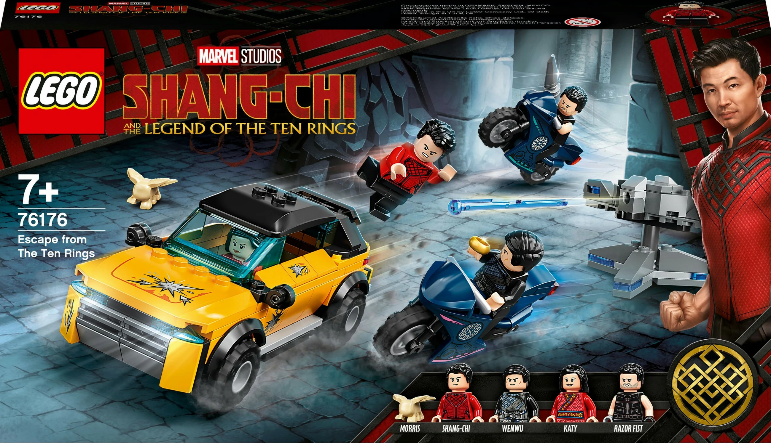 Set gradnje LEGO Marvel Pobeg pred Desetimi obročki, 321 kos, plastika