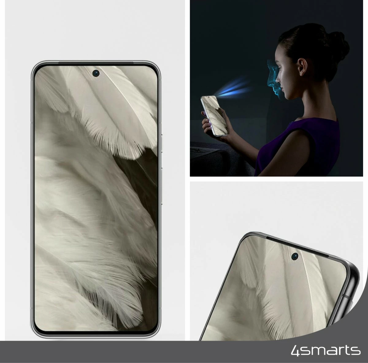 Zaščitno steklo za zaslon Samsung Galaxy A55, 4smarts, kaljeno, prozorno