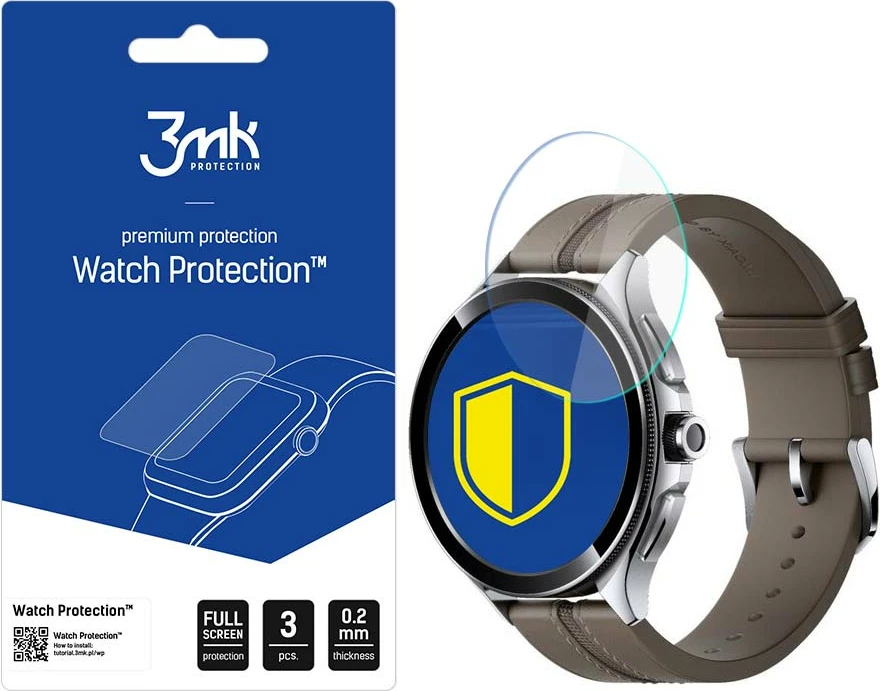 Zaščitno steklo za uro 3mk Protection FlexibleGlass Lite, Xiaomi Watch 2 Pro, prozorno, 3 kosa