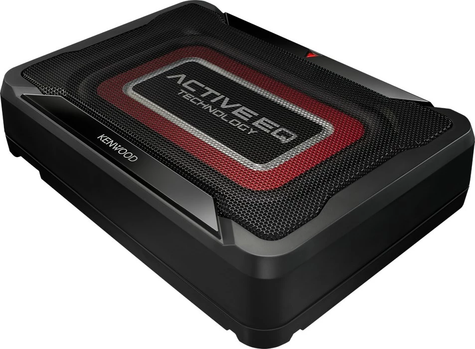 Aktivni subwoofer Kenwood KSC-PSW7EQ, razred D, žični daljinski upravljalnik, aluminij, črn