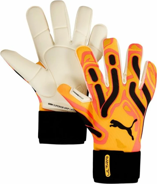 Rokavice vratarja, moške, oranžne Puma Ultra Ultimate Hybrid Sun 41858 09