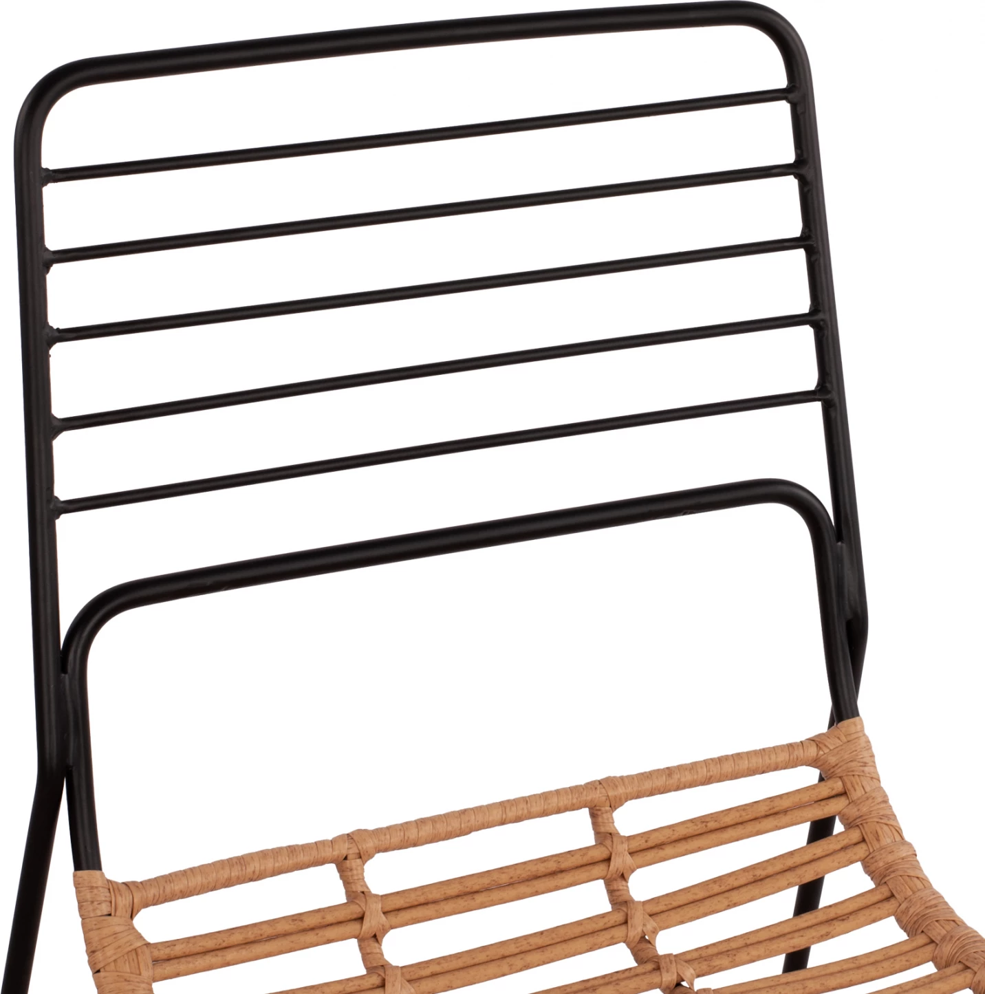 Kovinski stol Allegra FH5694 s pletenjem bež 51x54x83cm