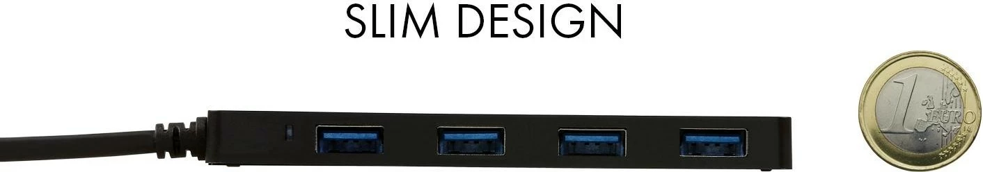 USB-C HUB I-Tec Advance, 4 priključki, 5000 Mbit/s, črn