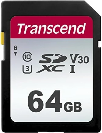 SD kartica Transcend 300S 64GB, Class 10, UHS-I U3, V30, črna