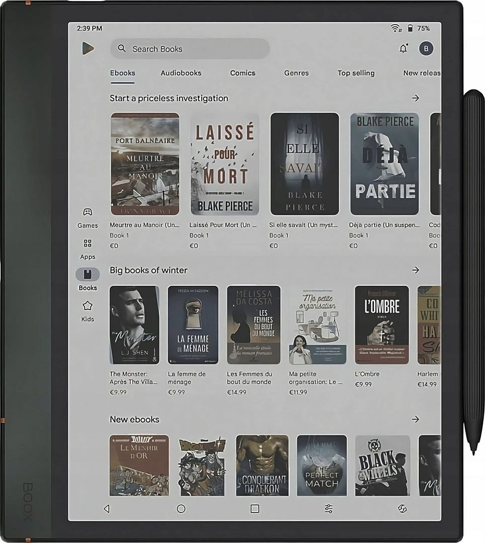 E-bralnik 10,3" E-Ink Kaleido 3 Onyx Boox Note Air 4 C, 64GB, Wi‑Fi, siv