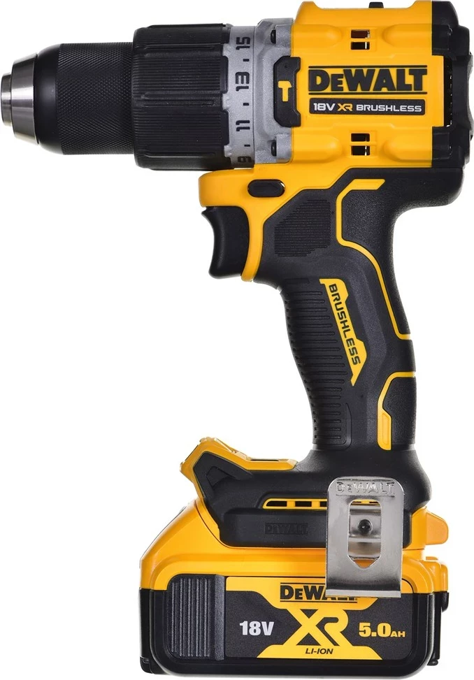 Kompakten akumulatorski vrtalnik-izvijač 18V DeWalt DCD805P2T, 2x5.0Ah, TSTAK, rumen