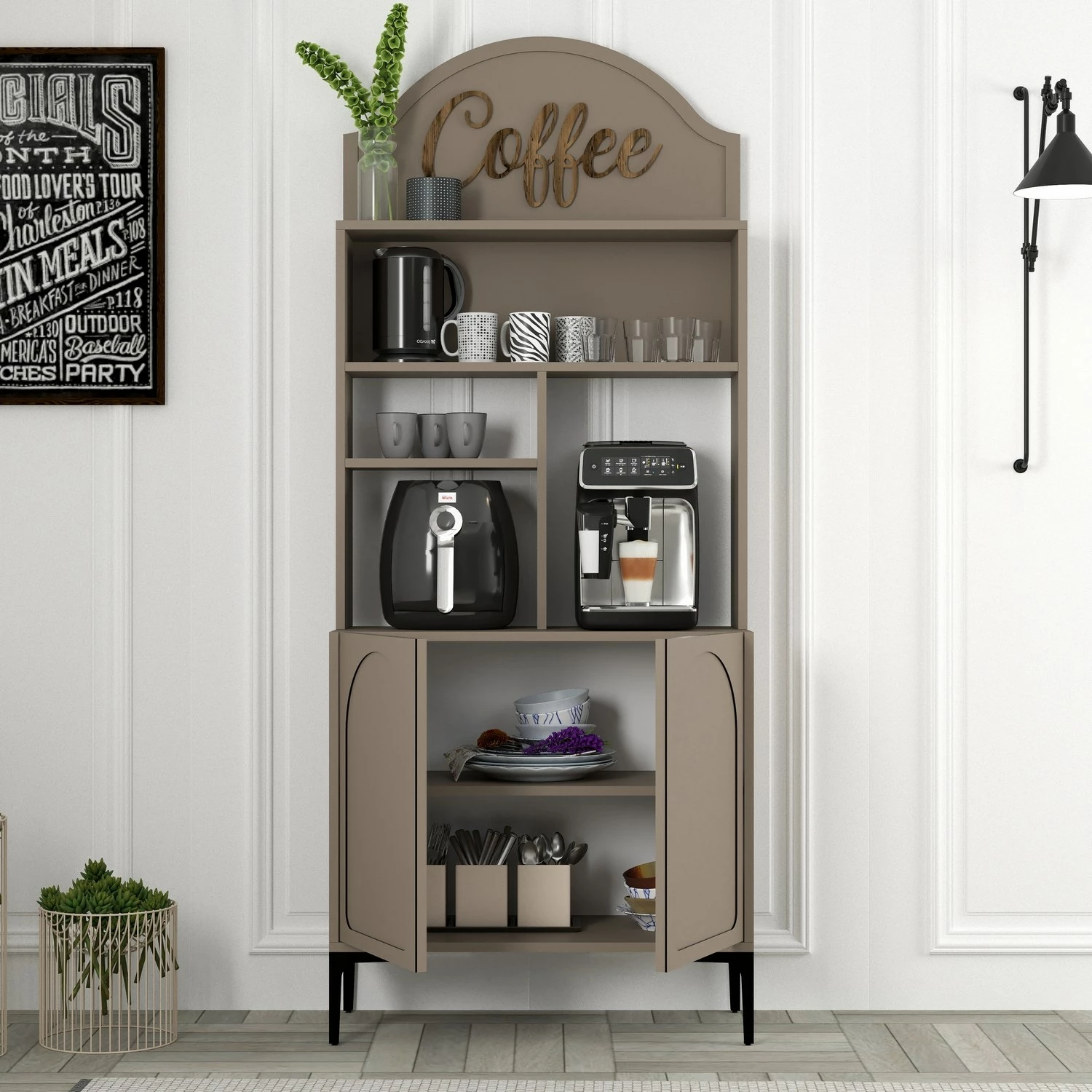 Omara za kavo Skye Decor Lyon 80 - Atlas, črna