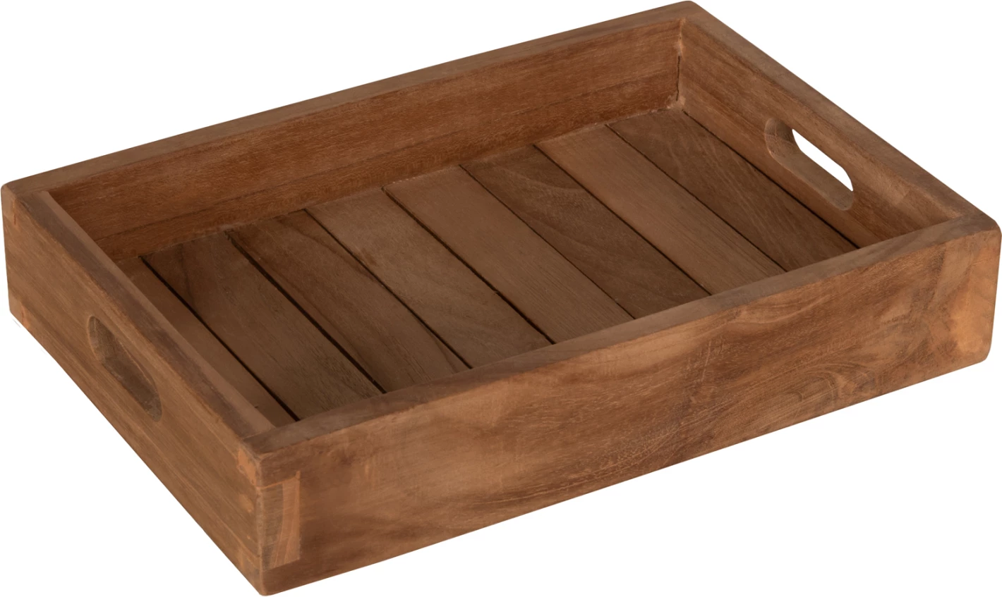 Komplet treh pladnjev FH7894 iz tikovega lesa v naravni barvi 39x29x7 cm
