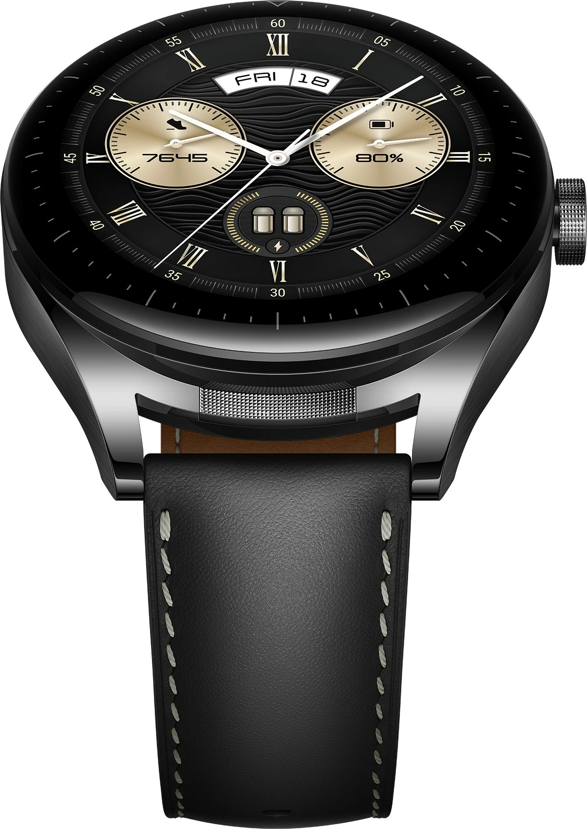 Pametna ura z vgrajenimi slušalkami Huawei Watch Buds Saga-B19T, 1,43", 466x466, usnjen pašček, črna
