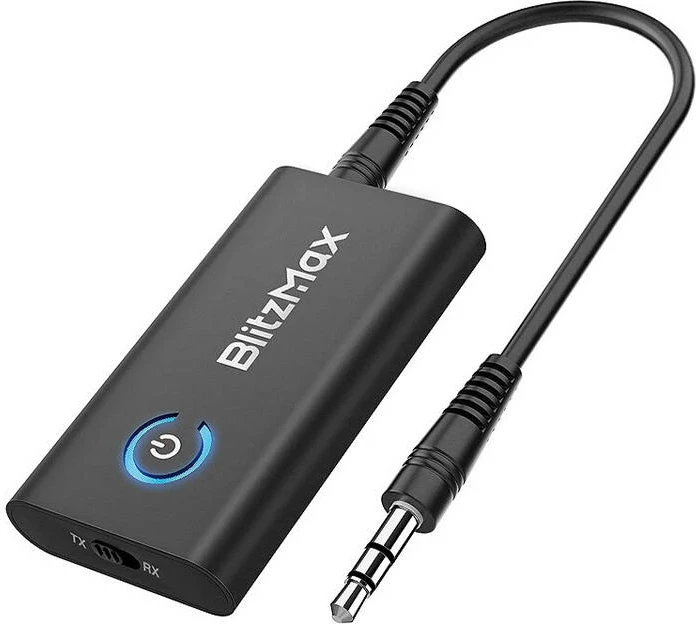 Bluetooth oddajnik/prijemnik in adapter BlitzWolf BT05, Bluetooth 5.2, aptX, črn
