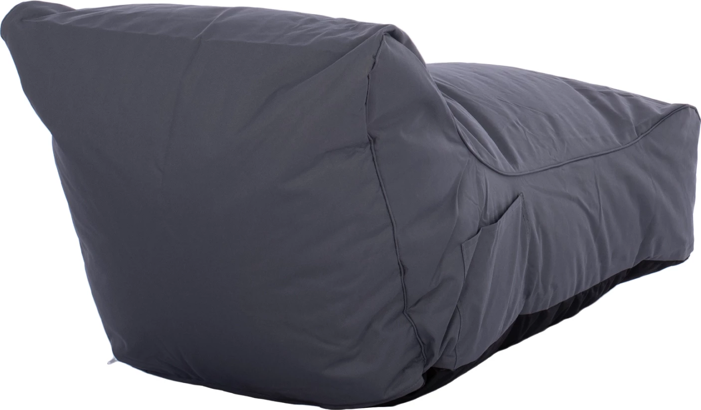 Vodoodporen puf Bloom, siva, 106x70x61 cm