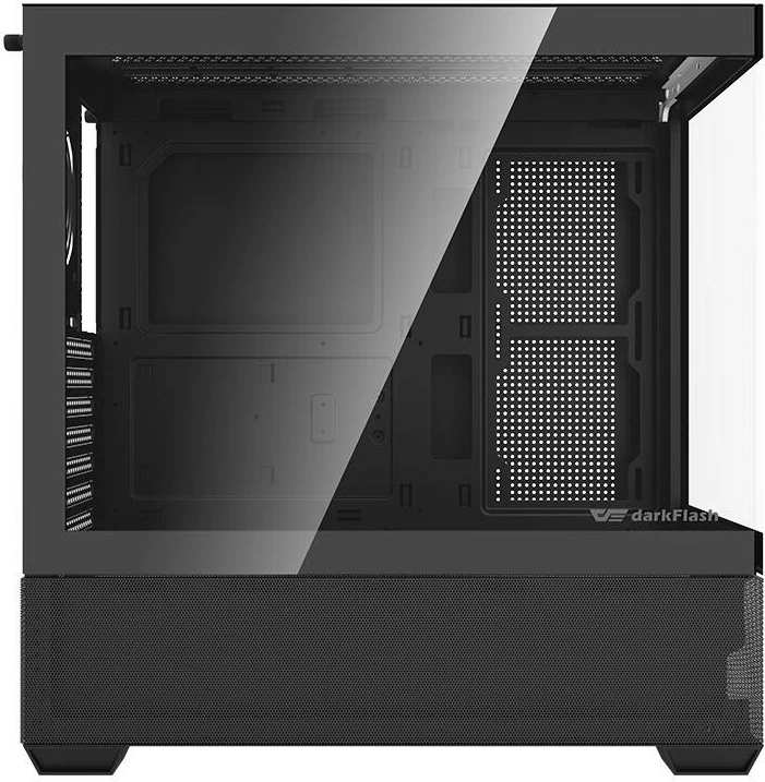 Ohišje Darkflash DS900 AIR, Middle Tower, ATX/M-ATX/ITX, kaljeno steklo, črno