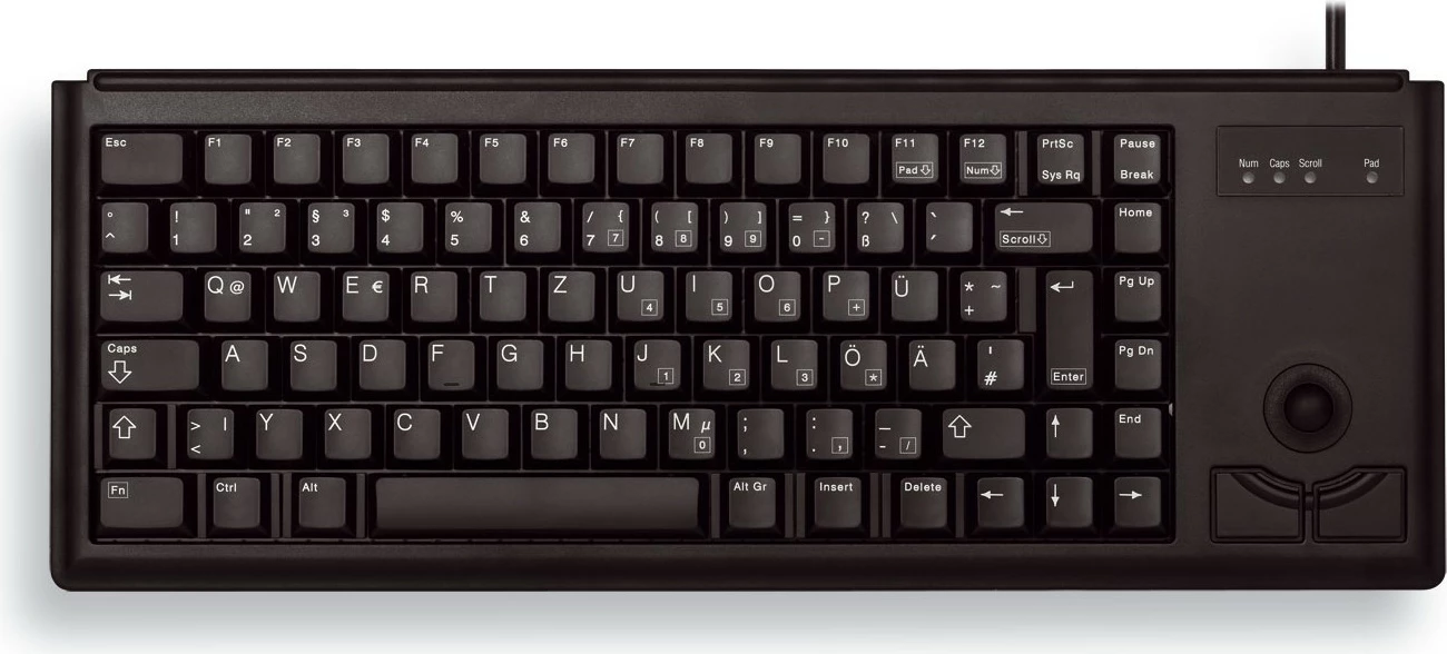 Tastatura s trackballom Cherry G84-4400, QWERTZ, USB, črna