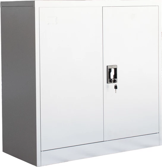 Kovinska omara Armon I, svetlo siva, 90x40x90 cm