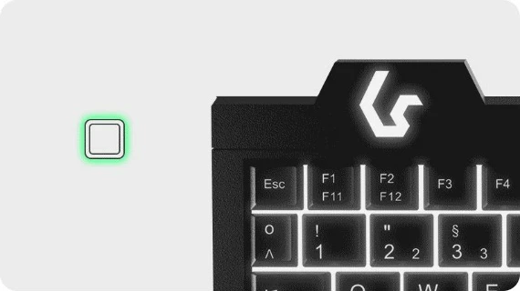 Ultra-kompaktna tipkovnica z vgrajenim touchpadom KeySonic KSK-3210ELU, USB, LED, QWERTZ, črna
