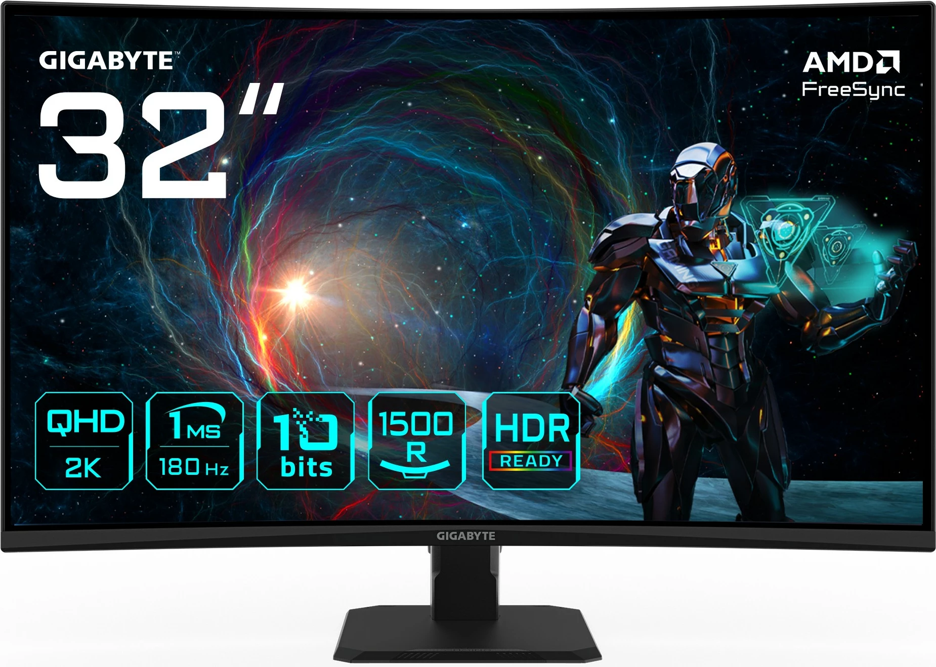 Zakrivljen monitor 32-palčni QHD, 180 Hz Gigabyte GS32QCA