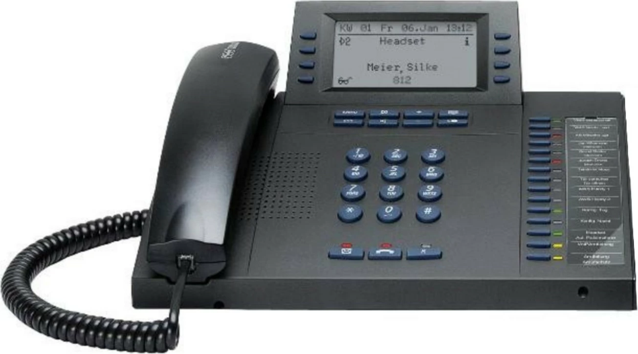 Namizni telefon Siemens, LCD zaslon, črn