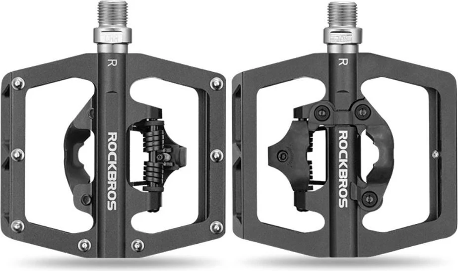 Set pedal za kolo Rockbros PD15-BK, aluminijeva zlitina, črn