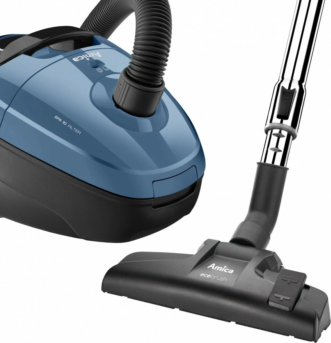 Sesalnik z vrečko, Amica ORA VM1036, 2 L, 900 W, črn/moder