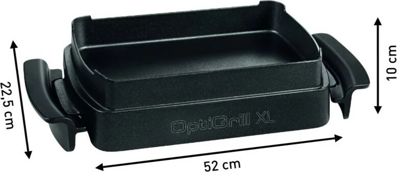 Pekač za OptiGrill XL Tefal XA7278, pravokoten, črn