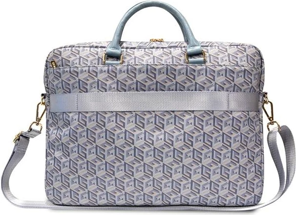 Torba za prenosnik do 16" Guess GCube Stripes, modra